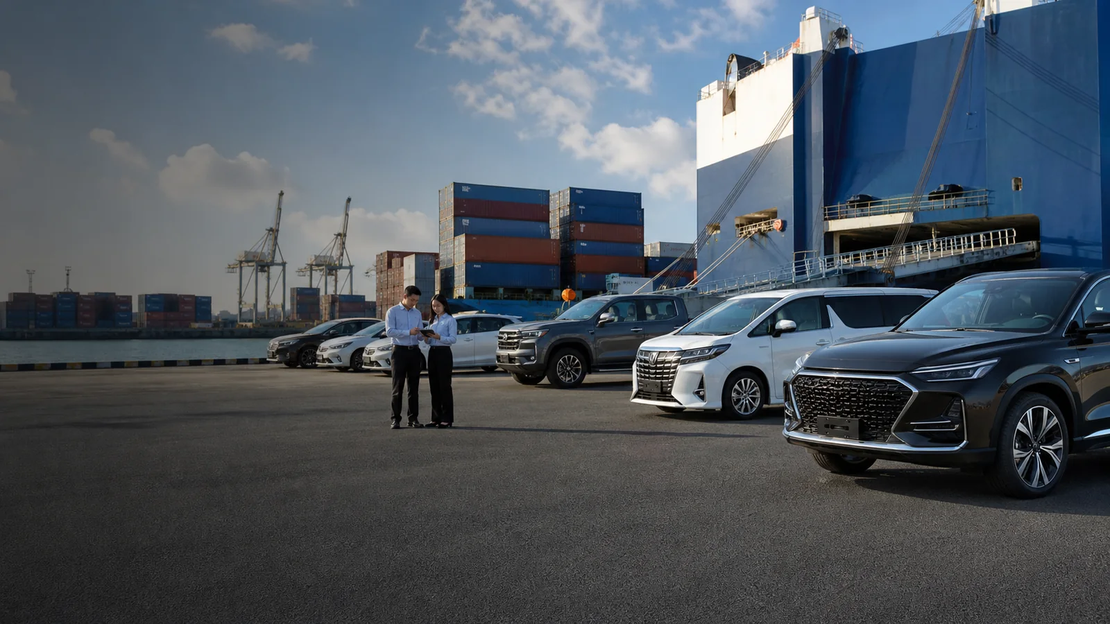 Huisheng sourcing recent-model used cars for export from China