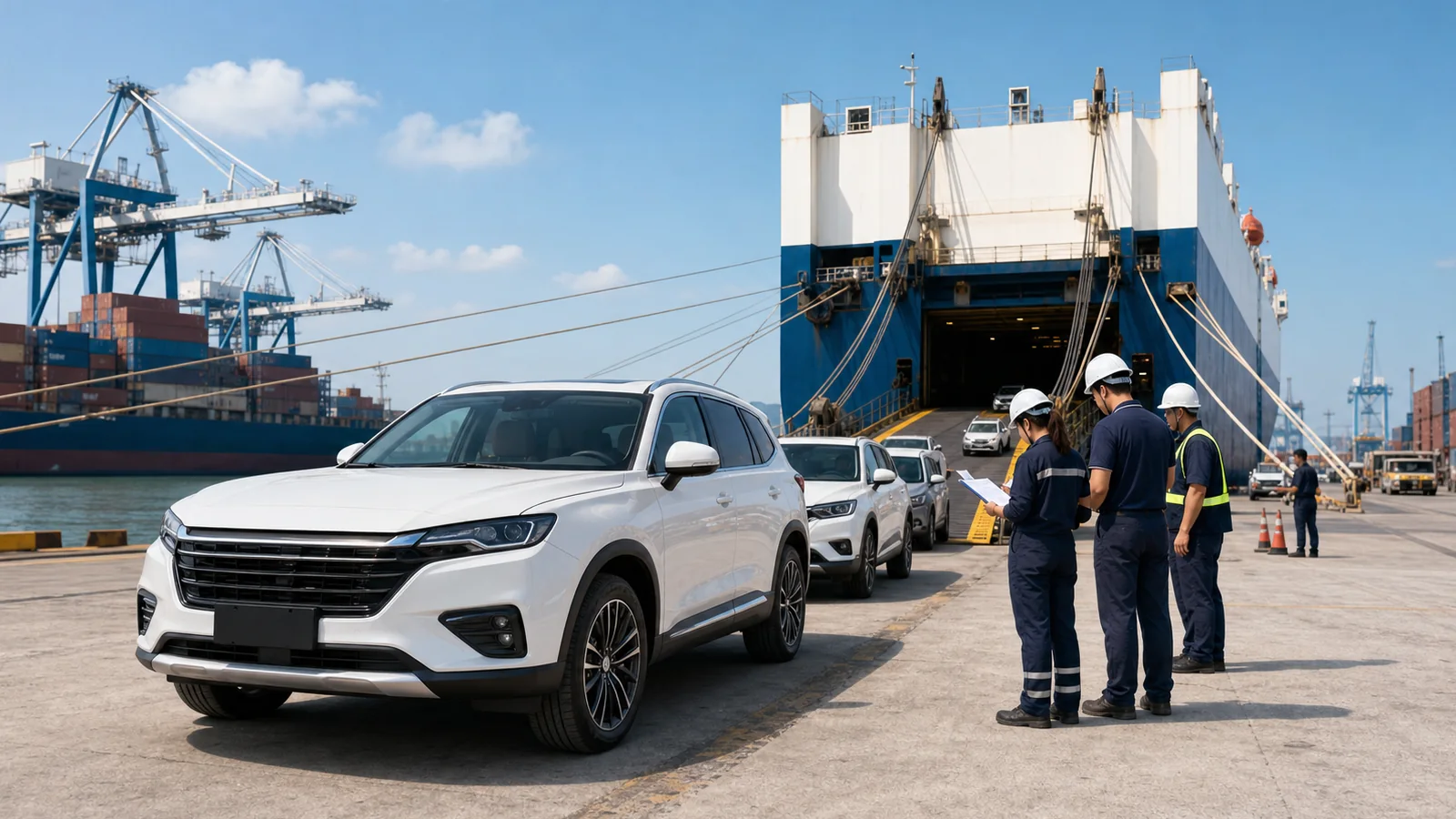 Used car export process and logistics